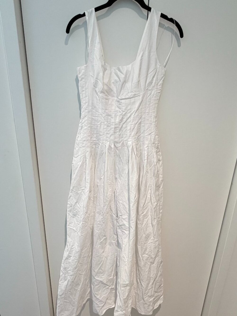 Banana Republic White Cotton Midi Dress NWT – Size 00 Petite